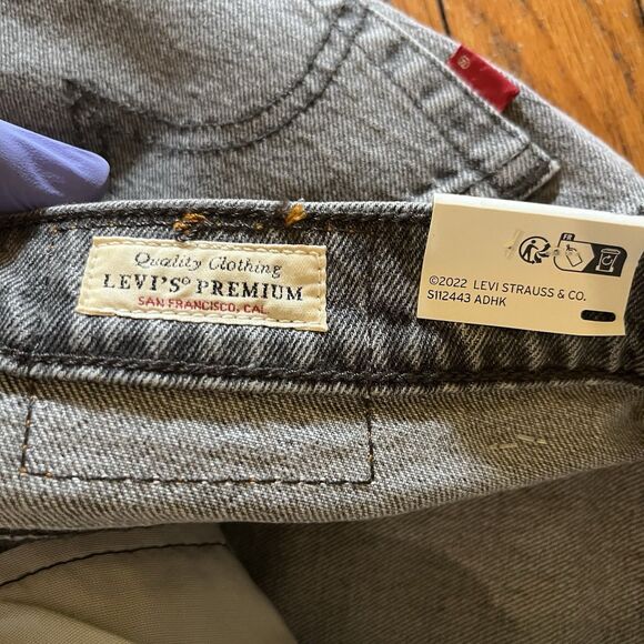 Levi’s 501 High Rise Original Denim Cut-Off Shorts Washed Black Size 30 NWT - Picture 8 of 13